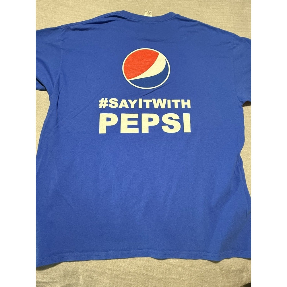 PEPSI Shirt Mens XL Blue #Say It WIth Pepsi EMOJI Classic 90s Promo Tee